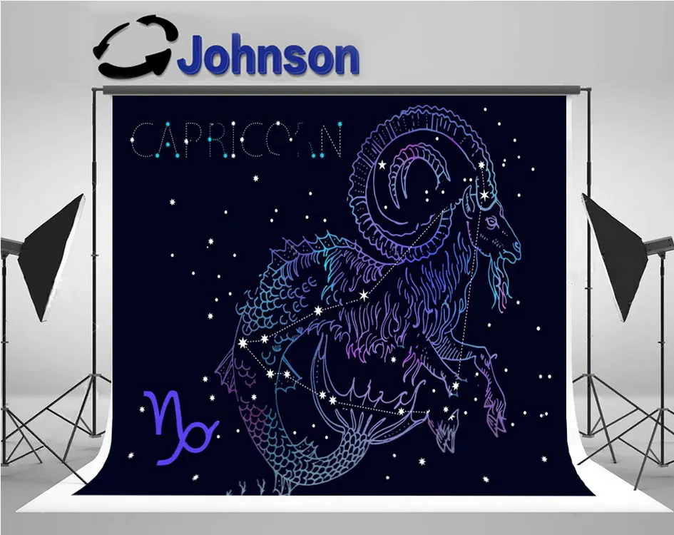 

capricorn Zodiac Constellation Cosmic Dark Blue Stars Vintage Space backdrops Computer print wall backgrounds