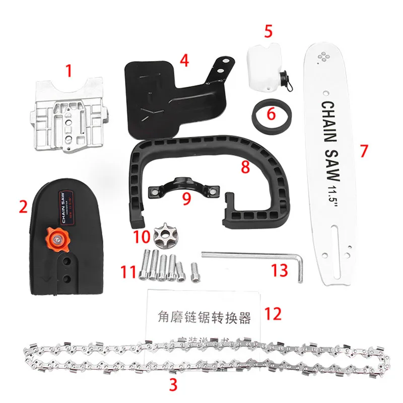 11.5 Inch Chainsaw Bracket Changed 100 125 150 Electric Angle Grinder Into Chain Saw Woodworking Power Tool