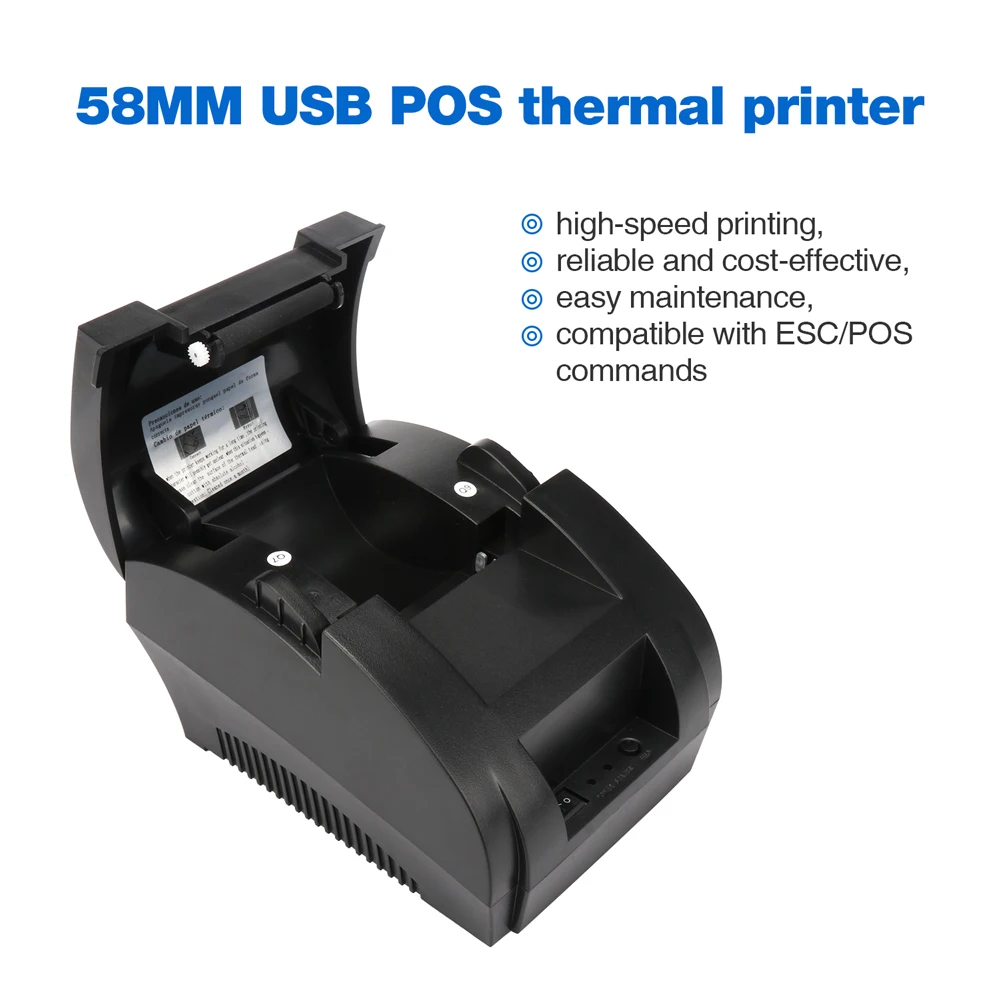 5890K 58mm thermal Receipt pirnter 203dpi USB Port low noise POS printer commercial retail POS systems T-5890K