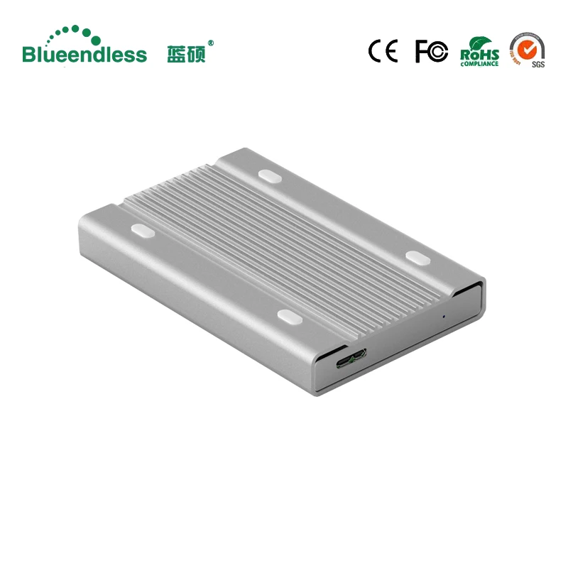 Hdd Enclosure Suit for 9.5/12.5/15mm Caddy Sata to Usb 3.0 Thickness Hard Drive HDD Hard Disk 6GBPS High Speed 2.5\