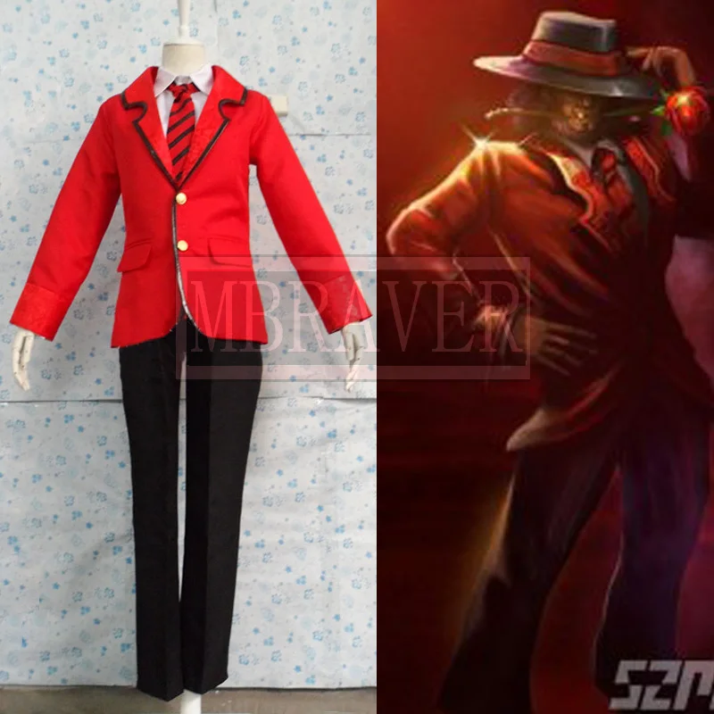 Custom Made The Card Master Tango Twisted Fate Cosplay Costume from LOL Costume