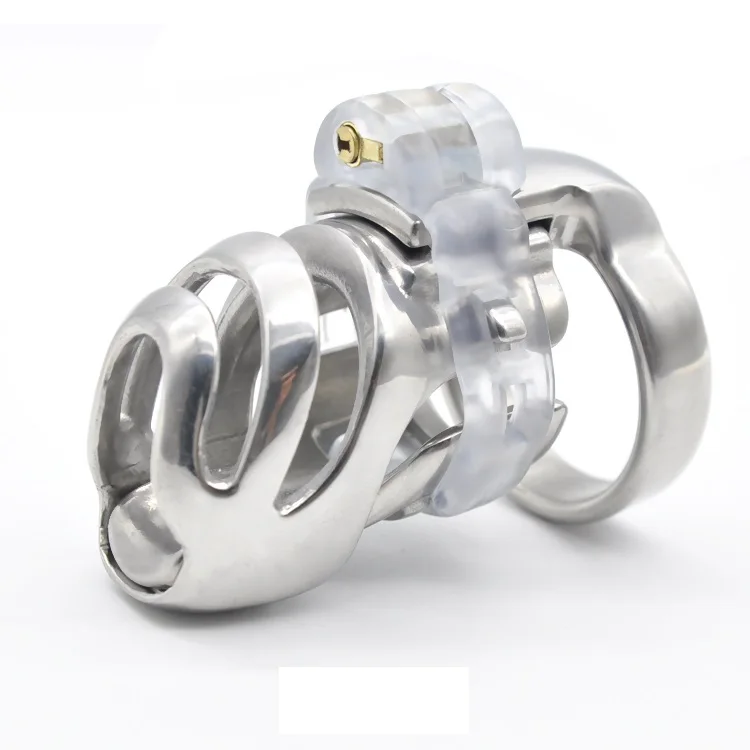 Stainless Steel 3D Male Short Cock Cage Detachable PA Lock Substitutable Nail Penis Ring Chastity Device BDSM Sex Toy A359