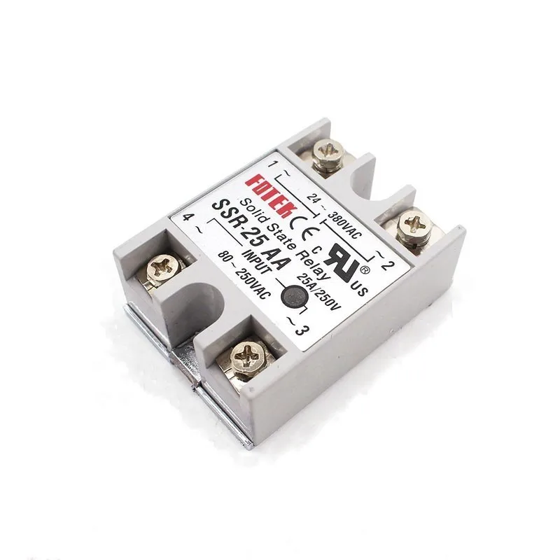 Solid State Relay 12v 24v SSR-10AA SSR-25AA SSR-40AA 10A 25A 40A 80-250V AC TO 24-380V AC SSR 10AA 25AA 40AA Rele Power Supply