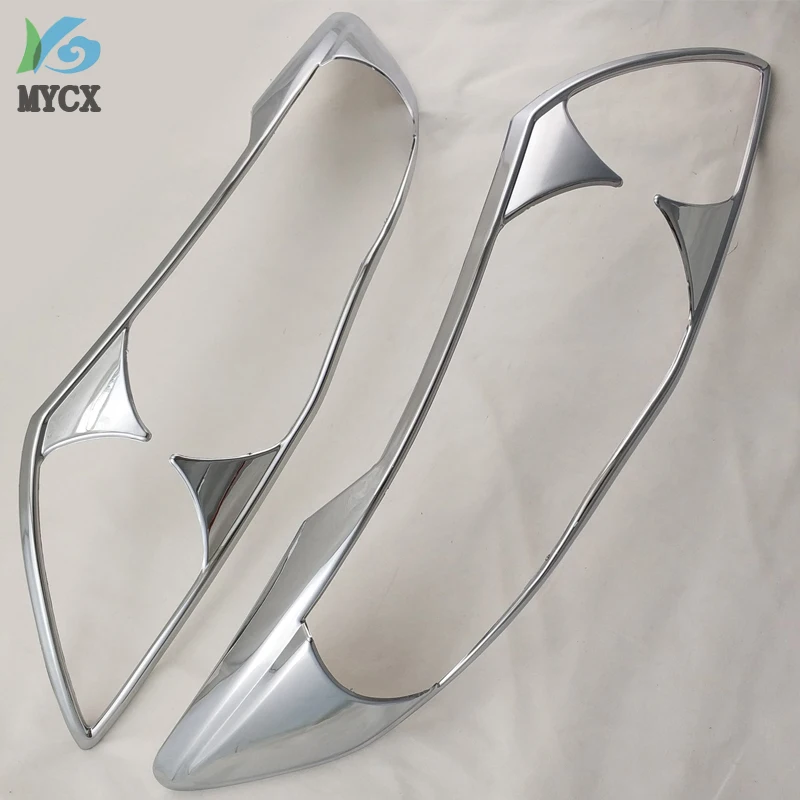 2PCS ABS Chrome Car HEAD LAMP COVER for Ninth-generation For Toyota Corolla 2008 E140