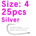 size 4 silver 25pcs