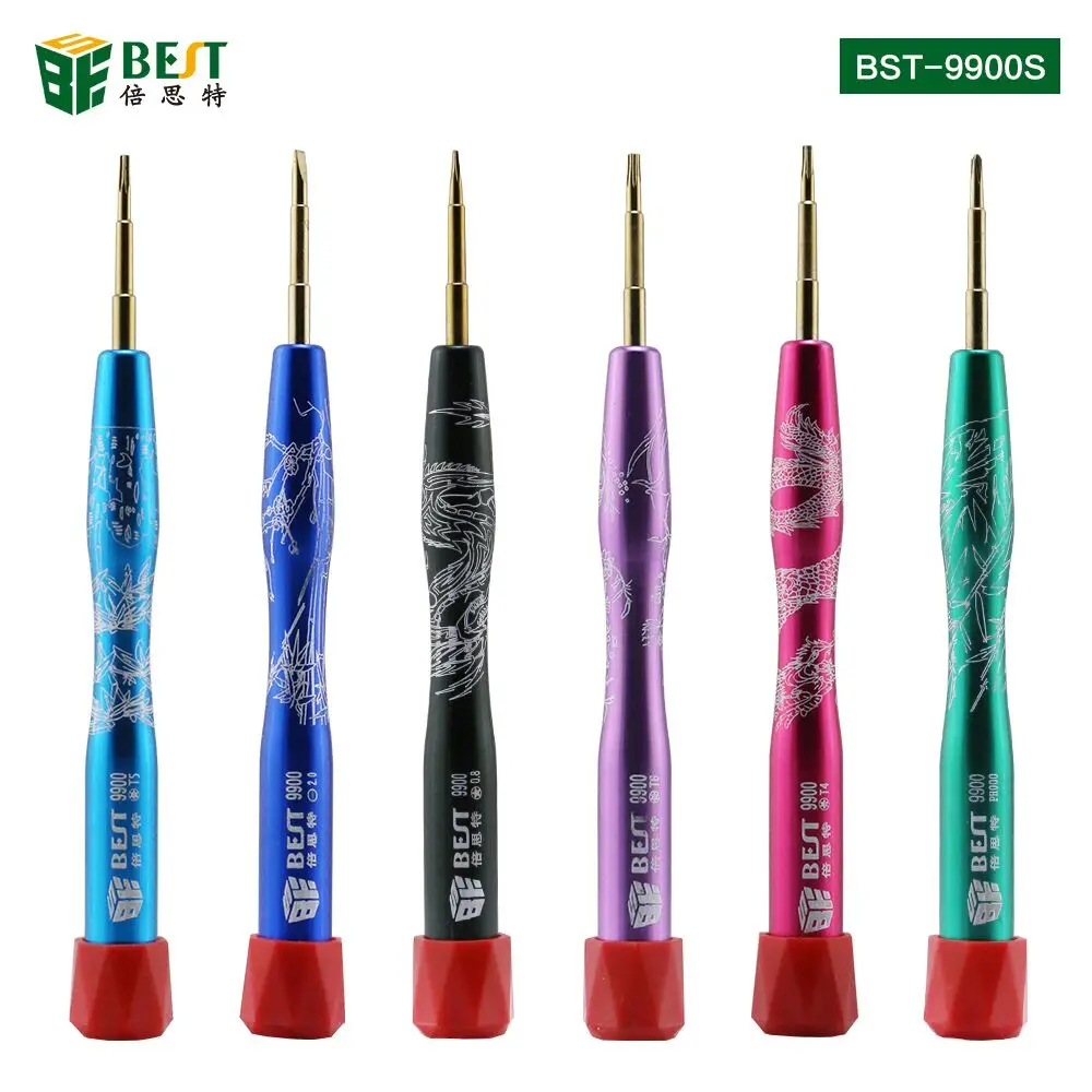 Free shipping Top quality  6pcs/lot  Precision Magnetic Screwdriver Pentablobe Torx Flat Hex for Cell Phone Repairing