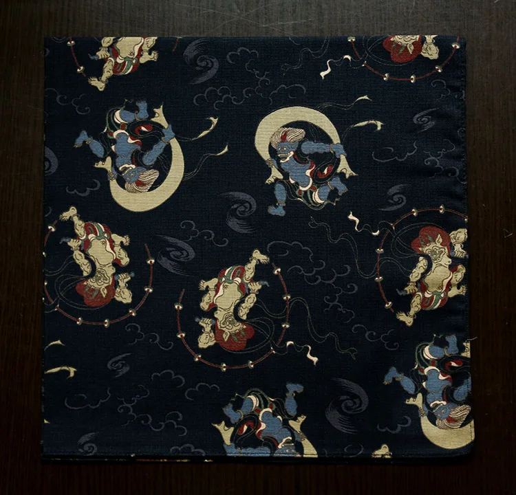 High quality  cotton handkerchief,Wind Deity design,fashion japanese style ladies handkerchiefs,52*52cm pocket square