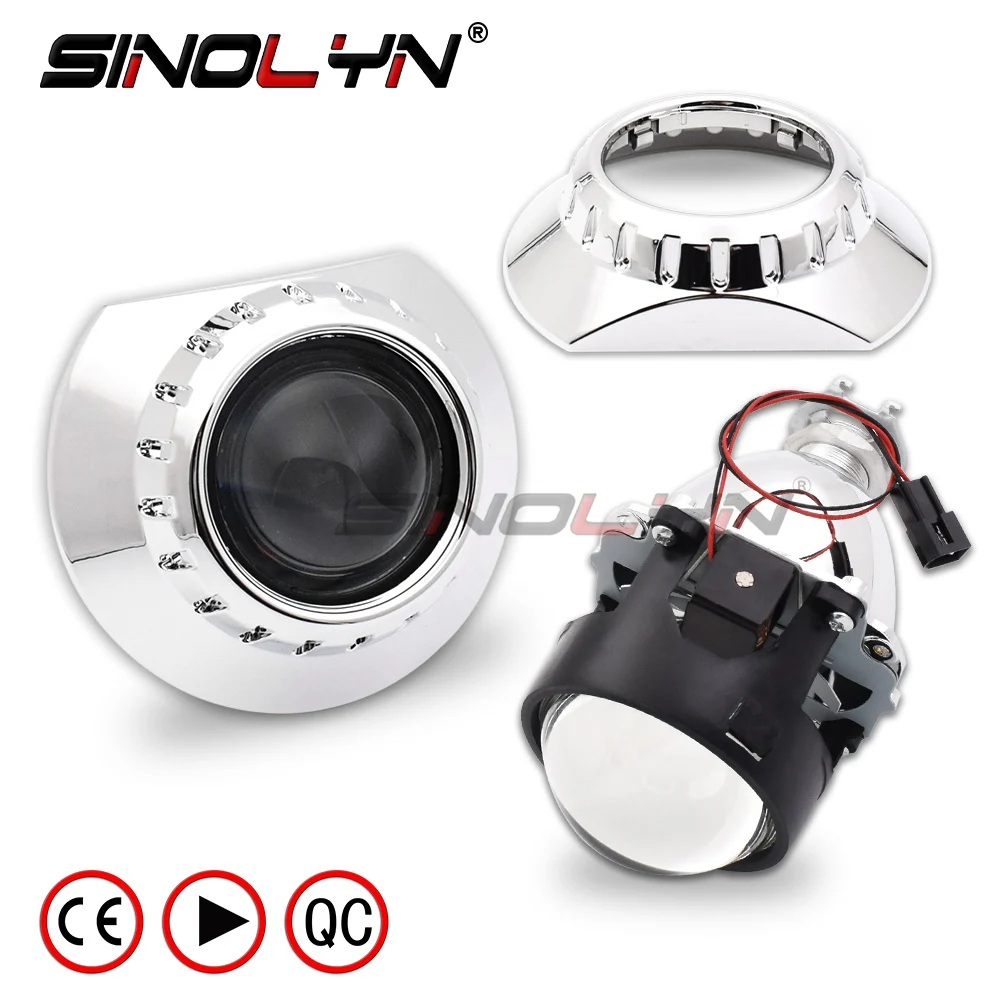 Sinolyn 2.5 Lenses For BMW M3 E46 Compact/E90/E92/E91 Halogen Headlight Bixenon Lens HID Projector H7 Car Lights Accessories DIY