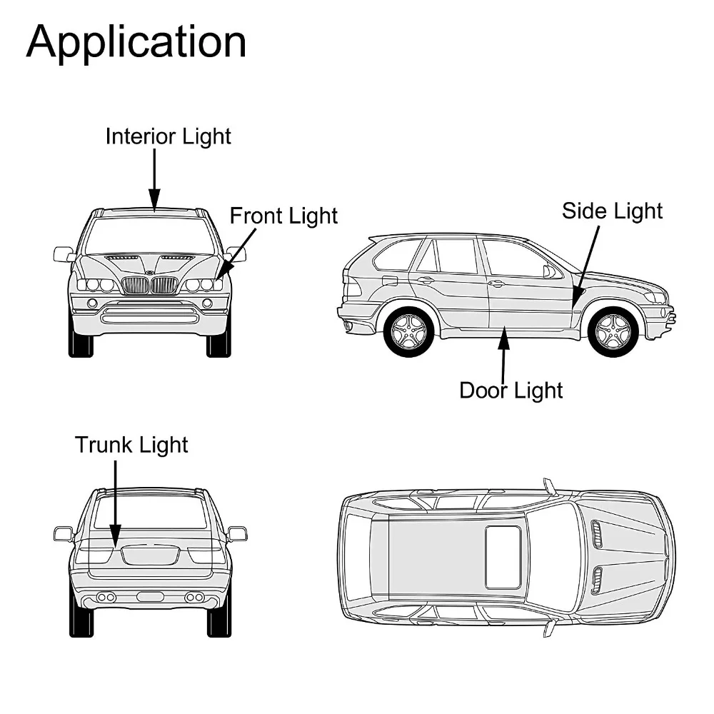 AGLINT-bombilla LED CANBUS T10 W5W 194, iluminación Interior, 6500K, blanco, sin código de Error, para coche, lectura de mapa, puerta del maletero, 12V, 2 uds.