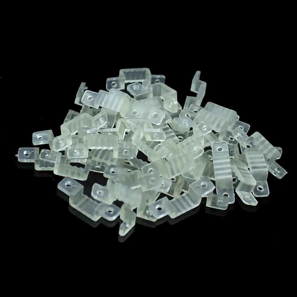 10-500pcs 8mm 10mm 12mm Width LED Fixing Silicone Mounting Clips For LED Strip A