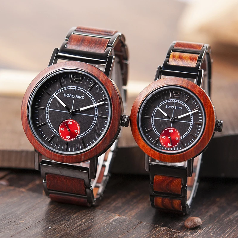 Relogio Masculino Bobo Vogel Houten Mannen Horloges Top Merk Luxe Stijlvolle Vrouwen Horloge Grote Geschenken Voor Liefhebbers Accepteren Graveren Logo