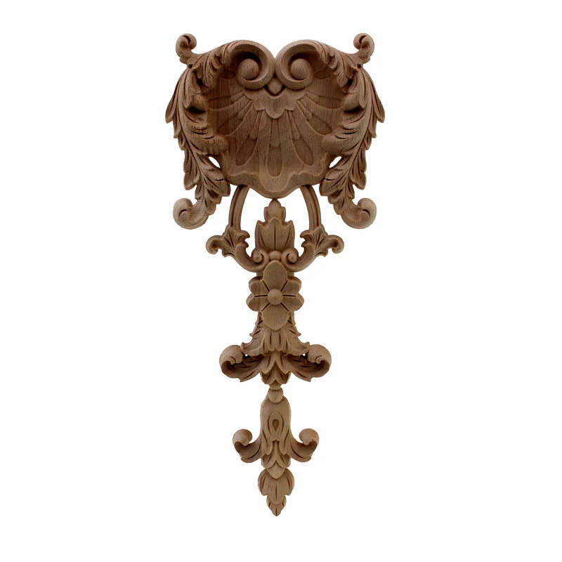 VZLX Wood Home Decoration Accessories Furniture Applique Paint Decor Vintage Wooden Figurines Miniatures Carved Ornaments