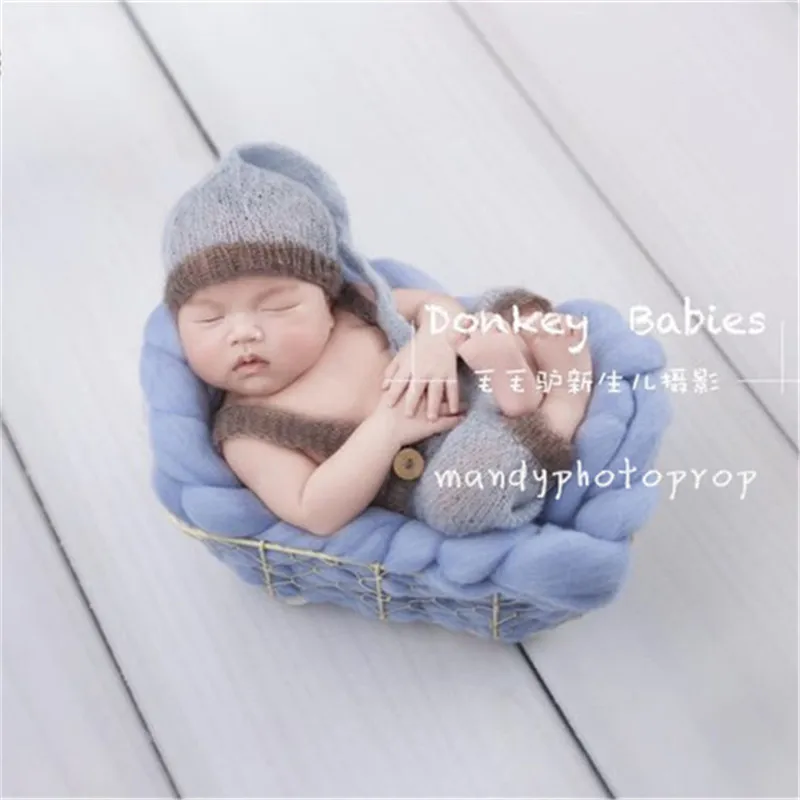 Newborn hat photography props,Angola mohair cap photography props