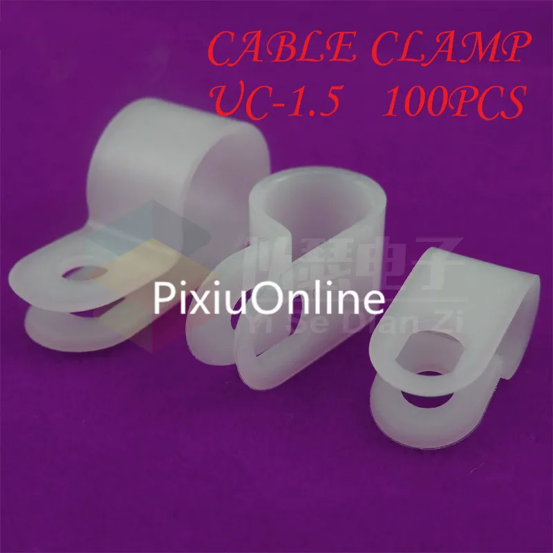 100PCS  YT454   The UC Series UC-1.5 Wire Clamp Wiring Fixed Button R Type Clamp Drop Shipping