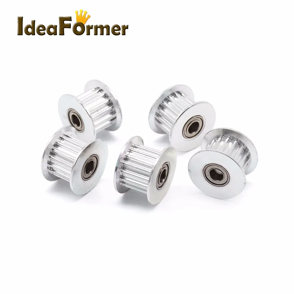 Reprap CNC Idler timing pulley with ball bearing Bore 3/5mm OD13/16/18mm 2GT/GT2 16/20teeth 3D printer for 6mm timing belt