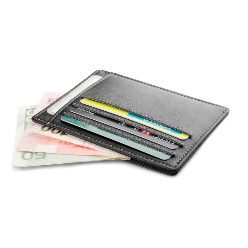 

Gibo Auja - Brand Genuine Leather Super Slim Card Holder Card Case Money Organizer Men Wallets Short Wallet Clutch Credit Card