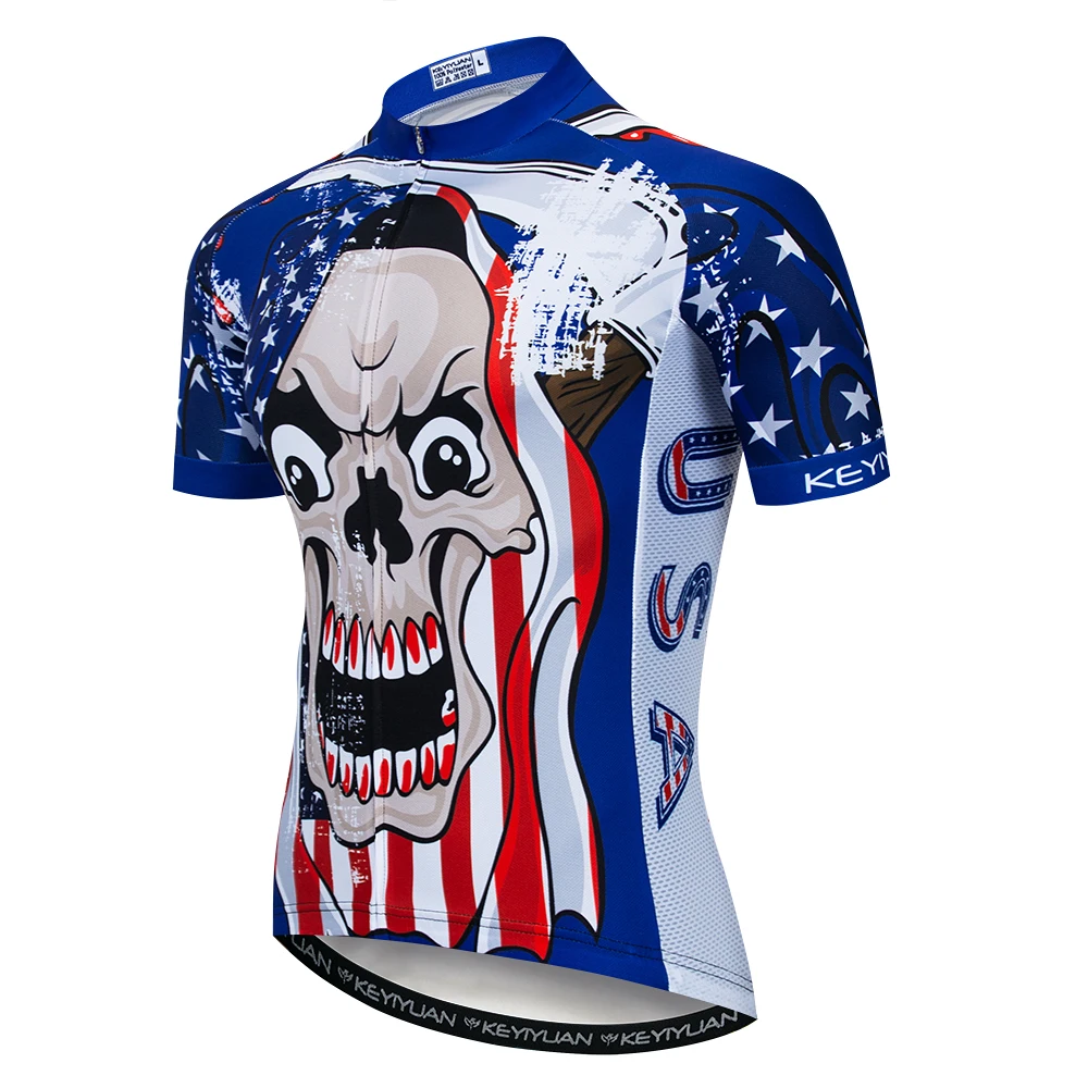 

2019 Keyiyuan Spring and Summer New usa Skull Road Riding Quick-drying Breathable Riding Top