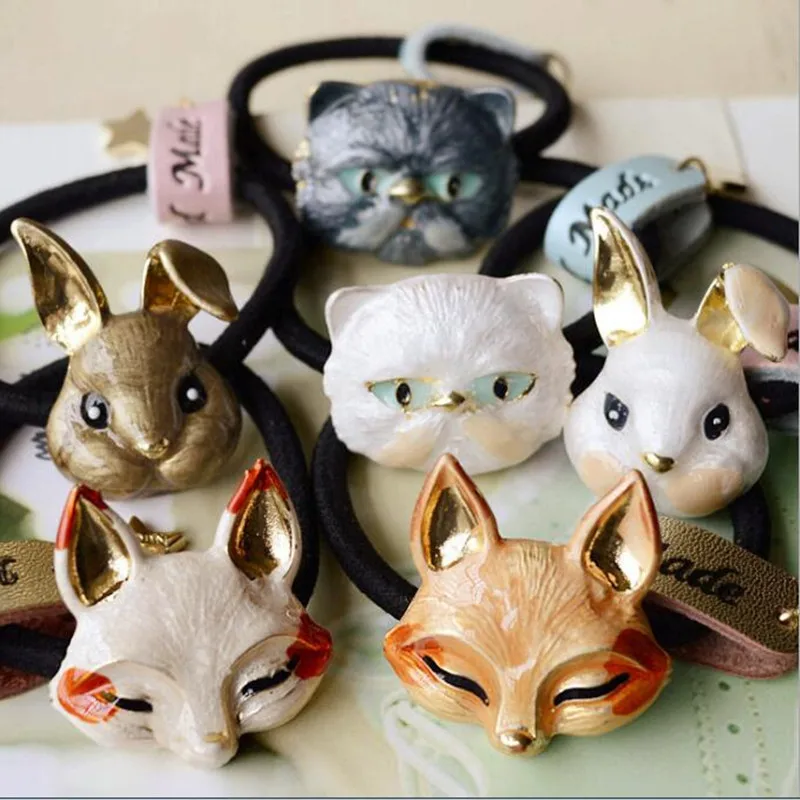 Timlee H033 Free Shipping Cute Cat Fox Rabbit Alloy Hairband  Hair Accessary Gift Wholesale