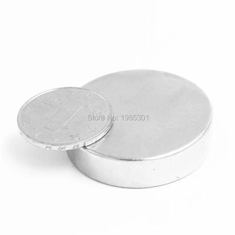 

2pcs Strong Round Dia 40mm x 10mm N35 Rare Earth Neodymium Magnet Art Craft Fridge 40x10mm