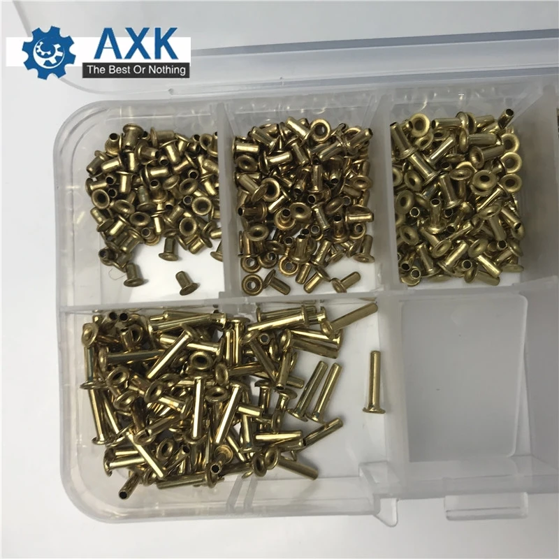 Circuit Board Nuts Kit Brass 600pcs/set Copper Stainlness Steel M2 Follow Rivet Gb876 Tubular Double-sided Pcb Fails Axk