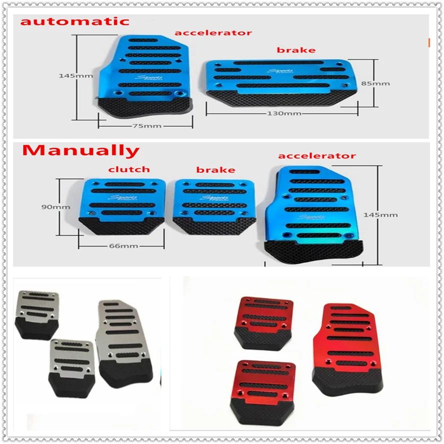 Car Manual Automatic Transmission brake Non-Slip Pedal pad Cover protector For Fiat Fiorino 595 500 500S Toro Fullback Aegea