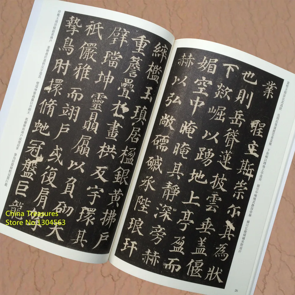 Chinese Calligraphy Copybook Of Stone Inscription Rubbing,Brush Writing Book 42pages