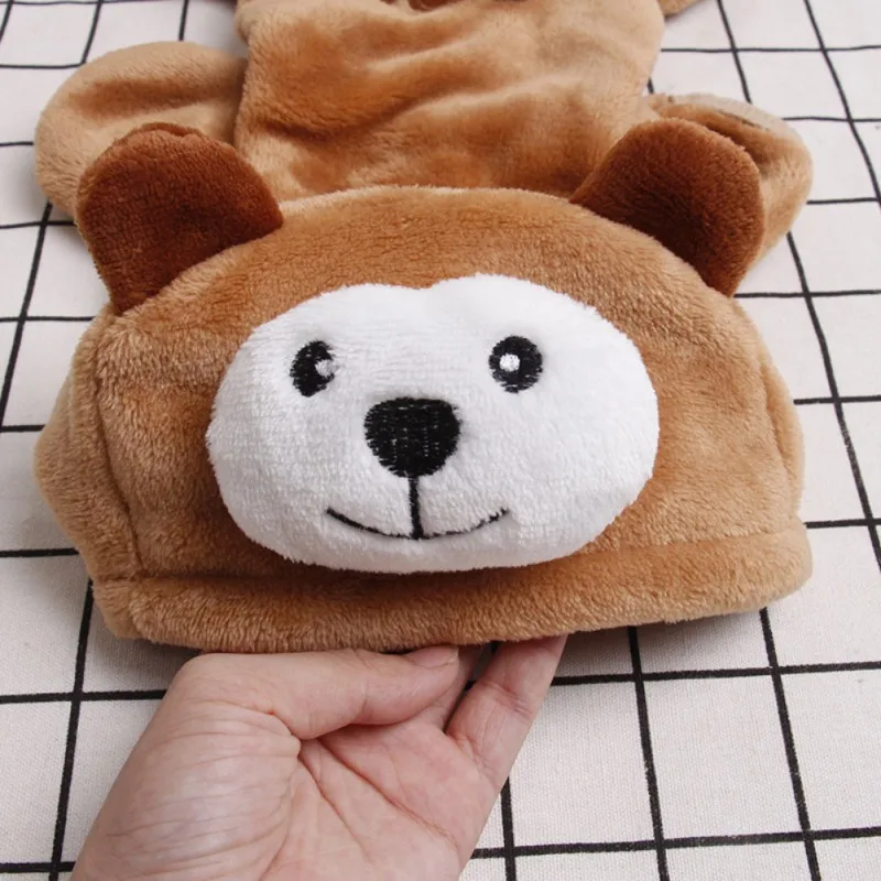 Roupa de urso marrom para chihuahua, fantasia de pet, filhotes, cachorros, casaco com capuz, jaqueta, pijama, roupa de cachorro, cachorro, cachorro, quente