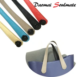 Short Size 47cm 1 pair of Colorful flat Faux Leather handles For Obag Women's Bags Shoulder Handbag O Bag Manici Silicon Bag