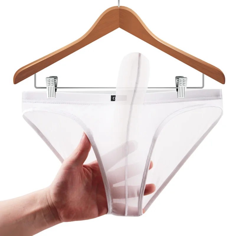 new Men panties Low Waist Sexy transparent Soft Spandex Mesh sleeve Penis Pouch men Briefs sexy underwear men gay jockstrap