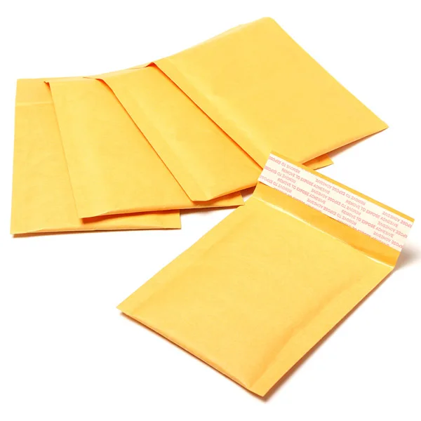 

50 Pcs High Qulity Kraft Bubble Bag Padded Envelopes 110*130+40mm Mailers Mailing Bags Shipping Yellow Bags