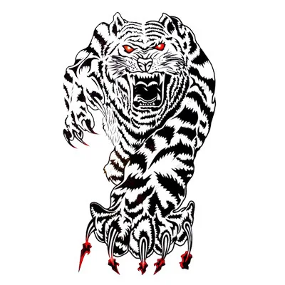 

Animal Waterproof Body Tattoo Tiger Wolf Eagle Snake Dragon Temporary Tatuajes Scorpion Helios lifelike Totems Sticker AT 500pcs