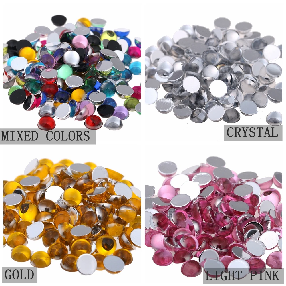 Nagel 3D DIY Perlen 30pcs 10mm Kunst Nägel Flatback Acryl Strass DIY Handwerk Rucksack Bekleidungs Zubehör