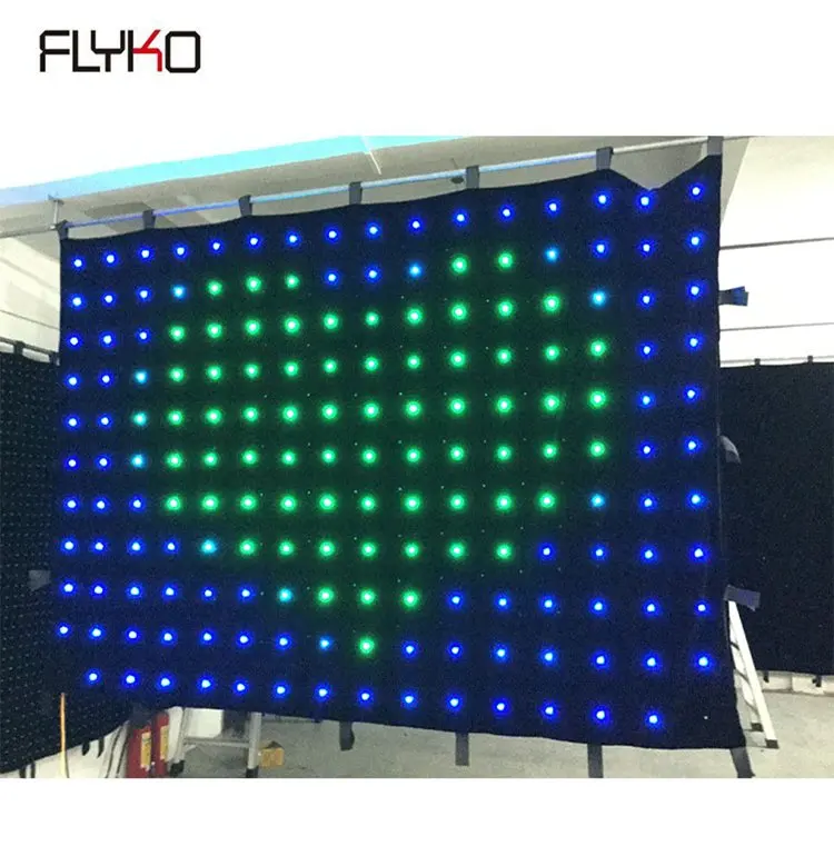 small size P180mm 2mx4m most popular dj booth decoration led video display curtain