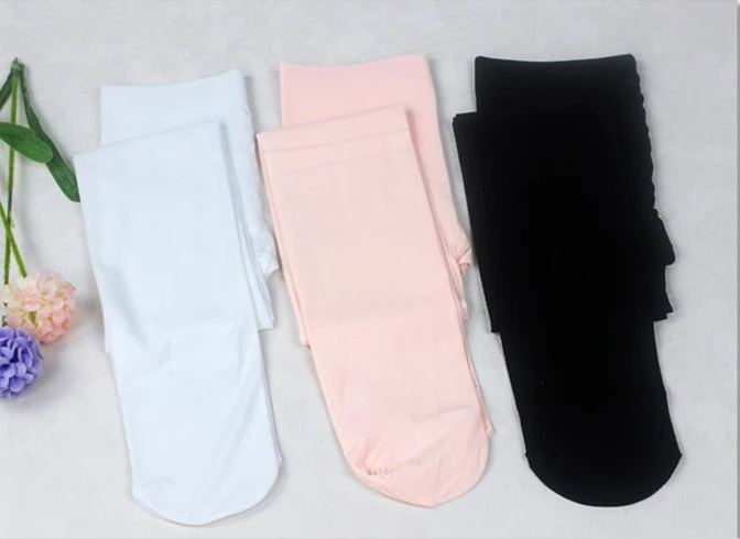 Fashion Nude Black White Footless Kid Tights Nylon Leggings Girls Children Ballet Dance Pantyhose 80D