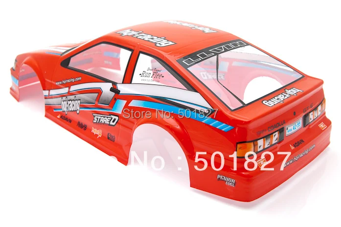 YUKALA rc parts shell body for 1/10 R/C Car  PVC painted Body Shell 190mm Red