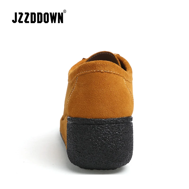 JZZDDOWN women shoes genuine Leather suede Platform winter Shoes woman Sneakers with fur Casual Loafers Wedges ladies shoes