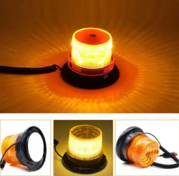 12V Flashing Strobe Beacon Emergency LED Warning Light Car Amber Lamp Light