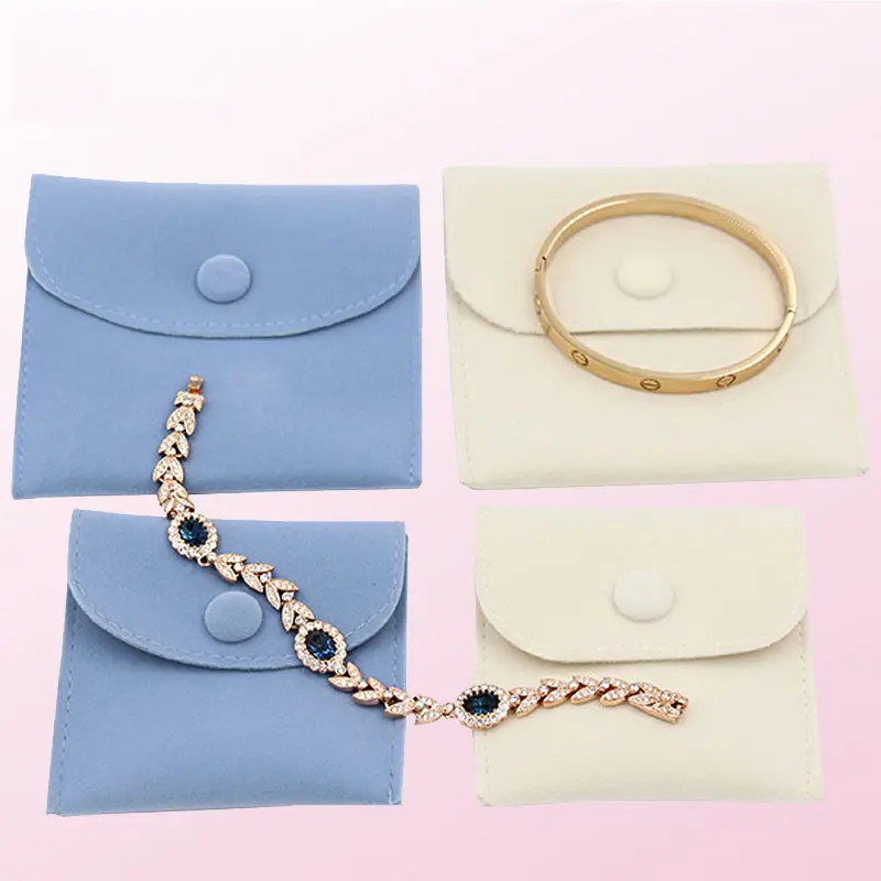 New 2019 Velvet Jewelry Bag Blue Women's Soft Jewellry Protect Bags Necklace Storage Pouches Home Use Card Bag