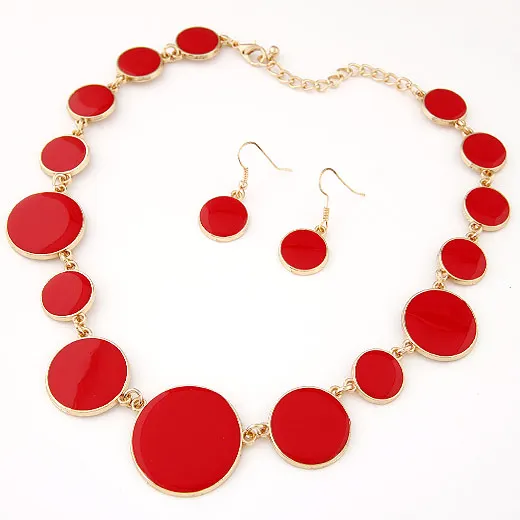 Fashion statement Necklace colorful Enamel dot round choker collar for women jewelry gift