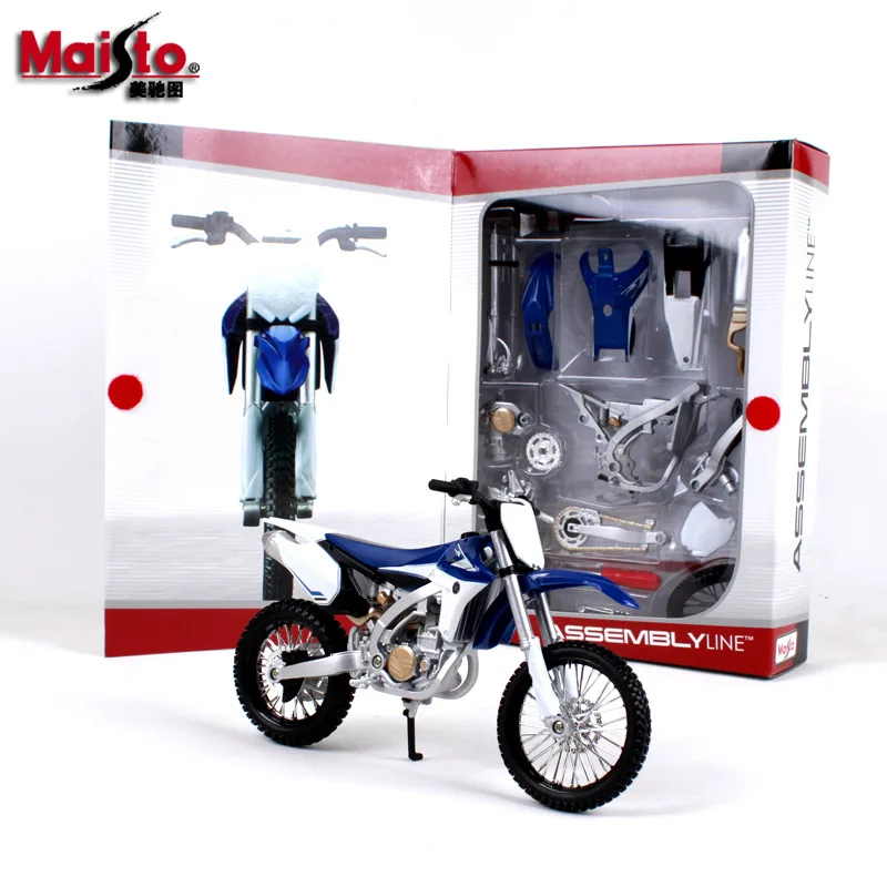 Maisto Brand new 1:12 Yamaha R1 Assemble DIY racing motorcycle simulation alloy motorcycle model collection toy car gift