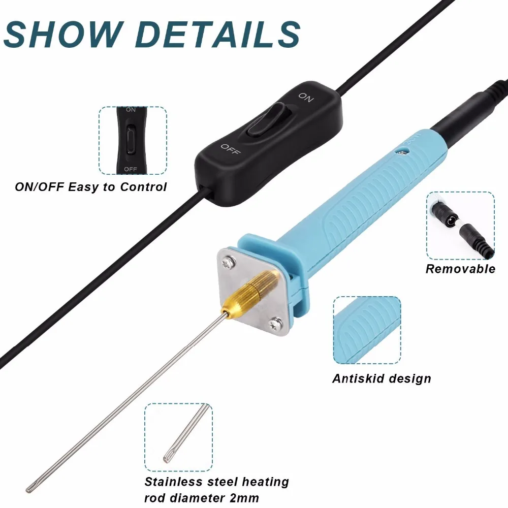 Electric Foam Cutter Polystyrene Styrofoam Knife Hot Wire Foam Cutting Knife Portable Styrofoam Cutting Tools Foam Cutter