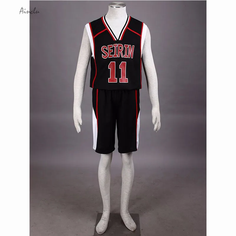 Ainclu Free Shipping Uniform Kuroko no Basket Kuroko Tetsuya Kuroko No.11 Mens Basketball Jersey Uniform Cosplay Costume