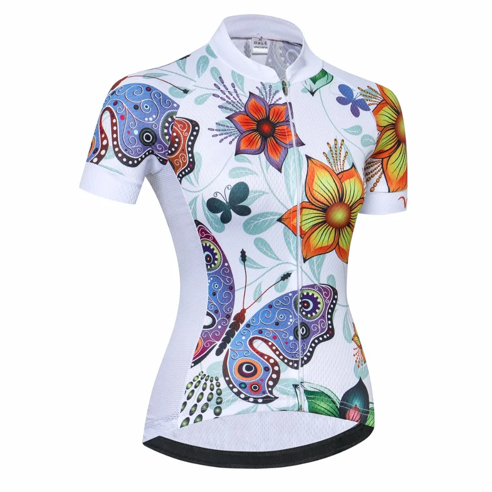 Cycling Jersey women Bike Jerses 2019 road MTB bicycle Short Sleeve Outdoor sportswear maillot Racing top Shirt breathable white