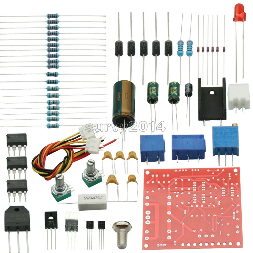 0-30V 2mA-3A DC Regulated Power Supply DIY Kit Continuously Adjustable Current Limiting Protection for school education lab