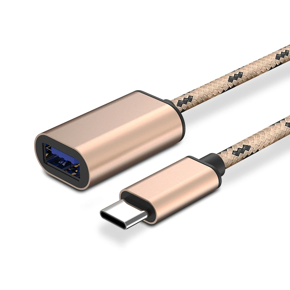 FLOVEME Type C OTG адаптер зарядное устройство Мужской USB кабель для прочного женского USB адаптер для Samsung S8 Xiaomi Nexus 5X 6P USB 2,0 кабель