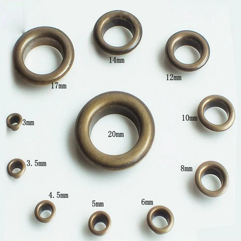 Silver Copper eyelets 3|3.5|4|4.5|5|6|8|10|12|14|17|18|20|25|30mm scrapbooking accessories Knitwear Jeans Apparel Bag Shoes