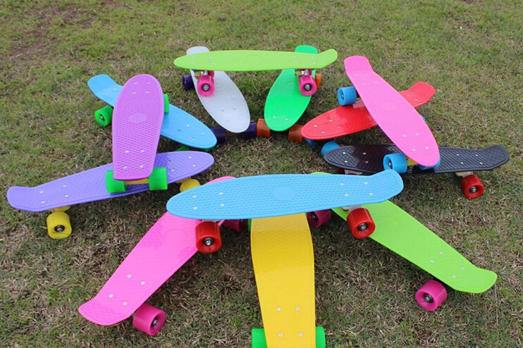 1 pz 21 pollice Stile skateboard Retro ragazza ragazzo Cruiser mini longboard skate pesce tavola lunga Skate Roller Skate board scooter