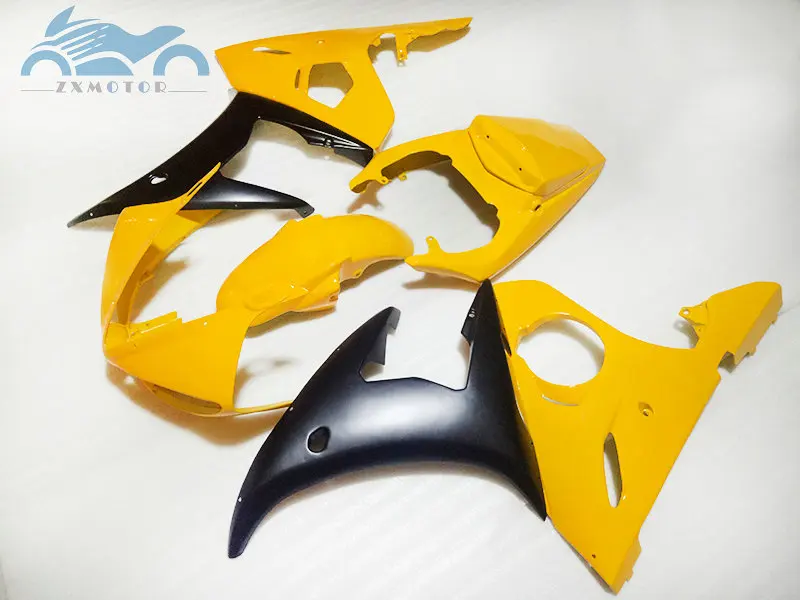 Free custom motorcycle fairings kit for YAMAHA R6 YZFR6 2003-2005 YZF R6 03-05 sports racing fairings parts yellow black DF25