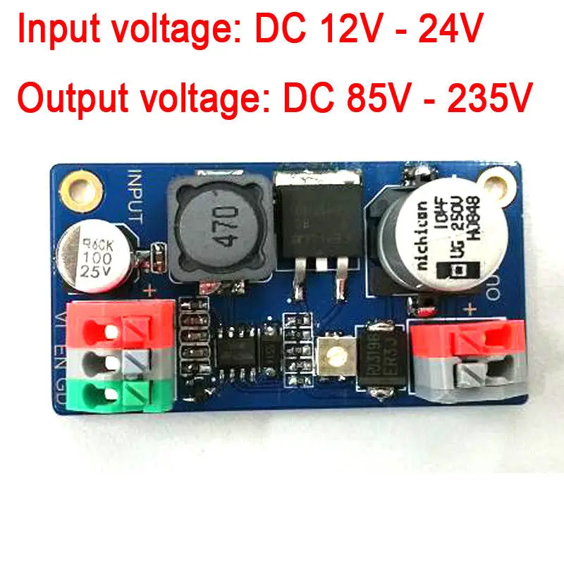 DC 12V-24V to 170V 85-235V boost High Voltage NIXIE Magic Eye Tube Power Supply Module Glow clock IN12 IN14 IN12 IN14 IN6 QS30-1