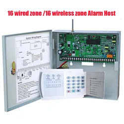 315MHZ 433MHZ 16 zonas com fio e 16 sem fio 2G 4G GMS Painel de controle de host de alarme segurança doméstica